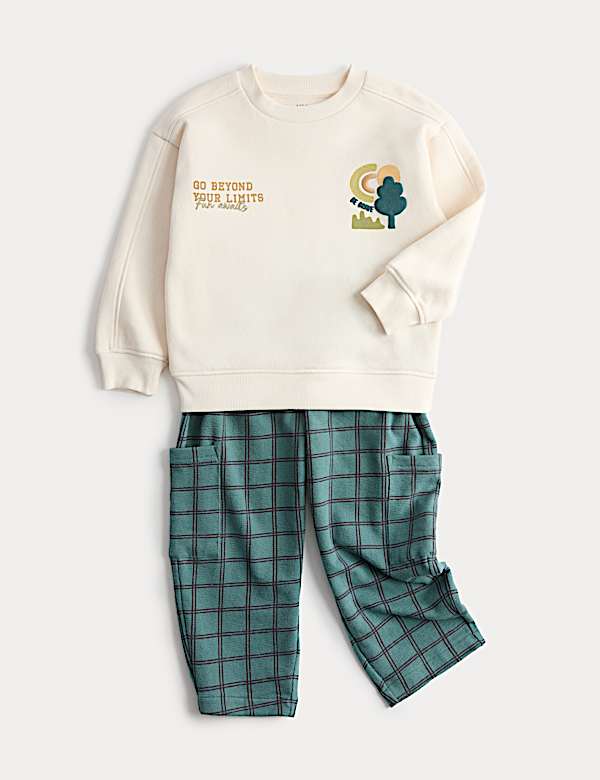2pc Cotton Rich Sweat & Trousers Outfit (1-8 Yrs) - AU