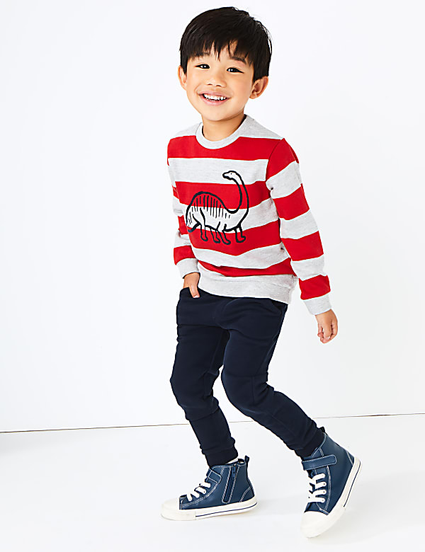 Cotton Striped Dinosaur Outfit (3 Months - 7 Years)
