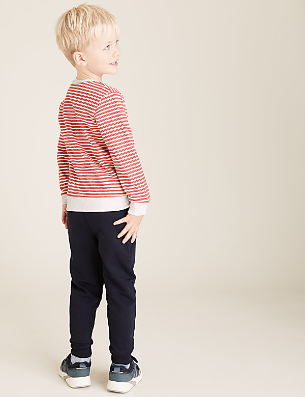 2 Piece Cotton Striped Dinosaur Outfit