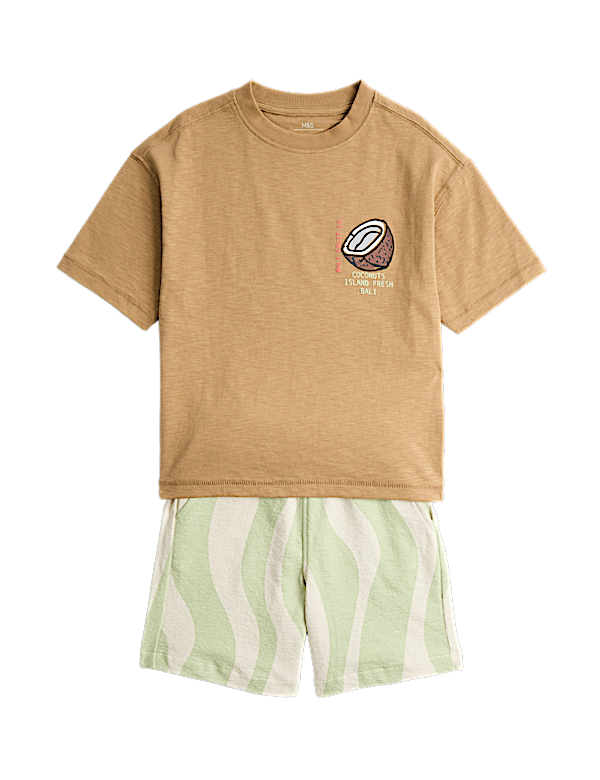 2 Piece Pure Cotton Bali Coconuts Outfit (2-8 Yrs)