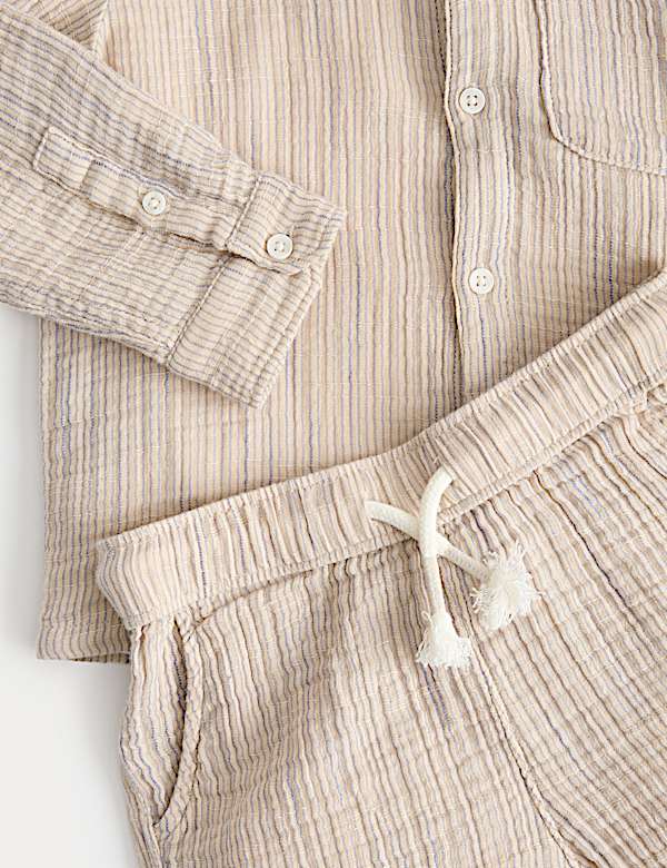 3 Piece Pure Cotton Hooded Outfit (2-8 Yrs) - FR