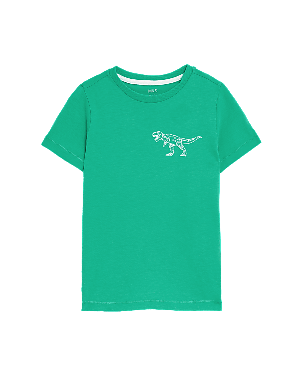 Pure Cotton Dinosaur Print T-Shirt