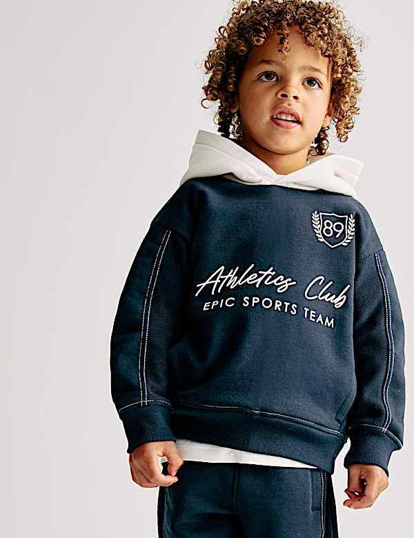 Cotton Rich Hoodie & Jogger Outfit (2-8 Yrs) - GR