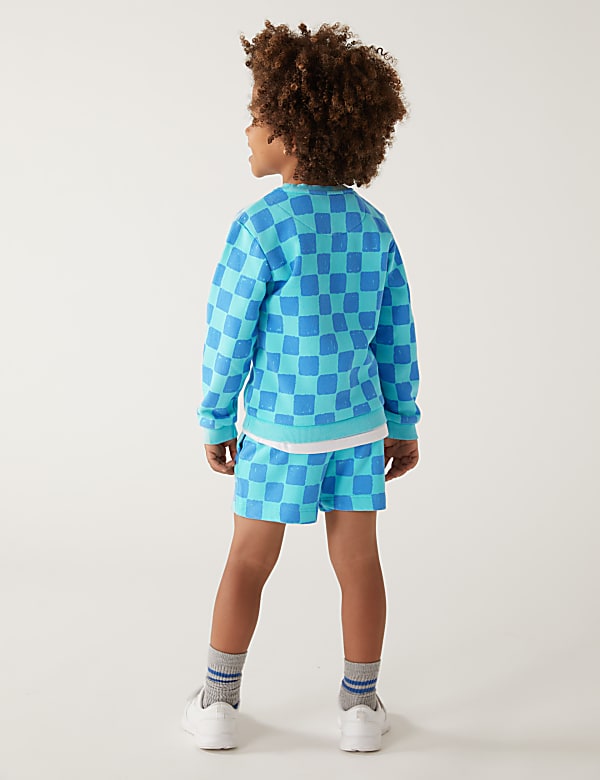 Cotton Rich Checked Top & Bottom Outfit