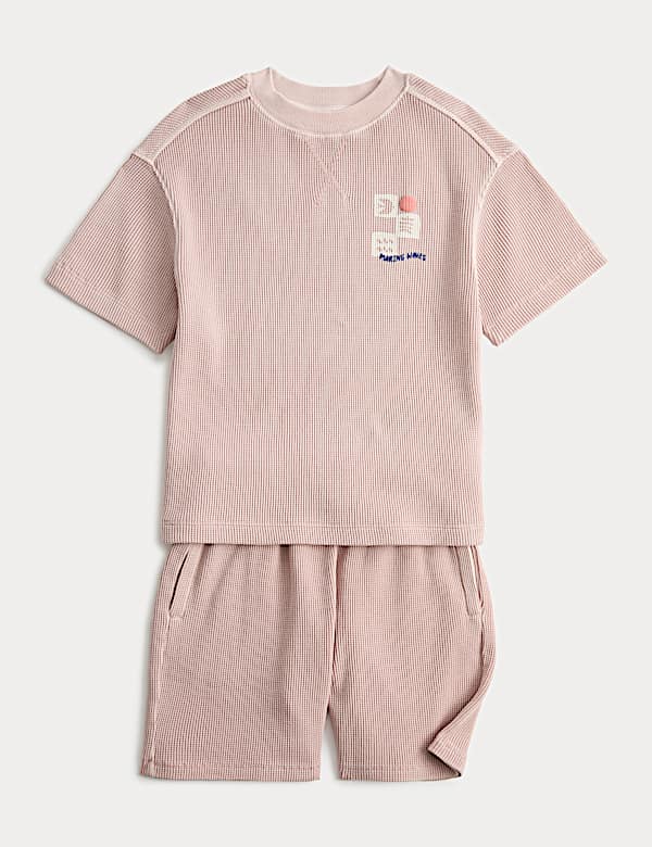 2 Piece Pure Cotton Waffle Outfit (2-8 Yrs)