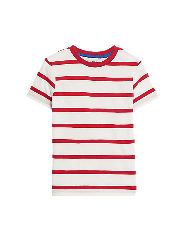 Pure Cotton Striped T-Shirt (2-8 Yrs)