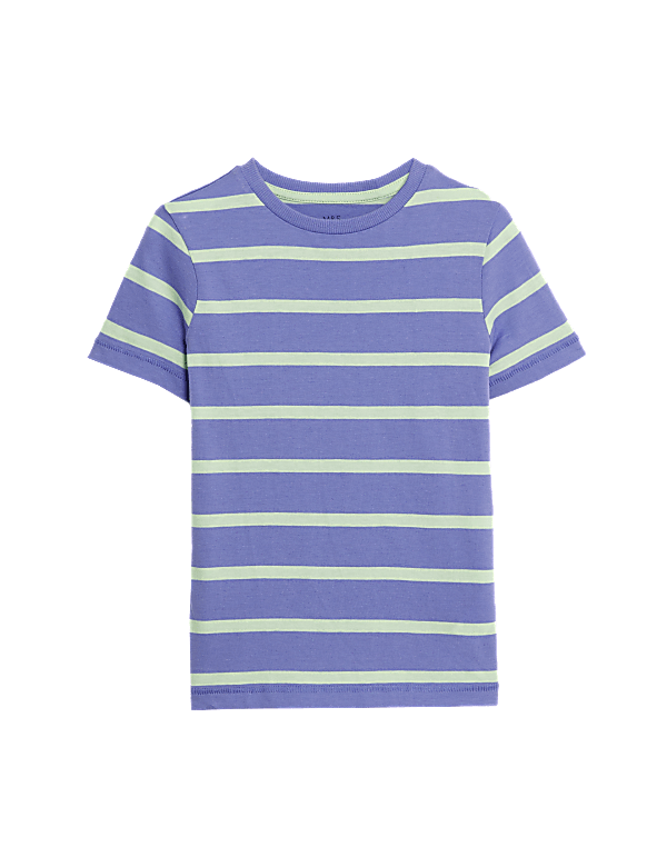 Pure Cotton Striped T-Shirt (2-8 Yrs)