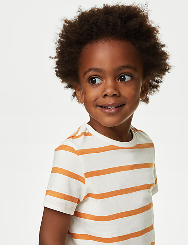 Pure Cotton Striped T-Shirt (2-8 Yrs)