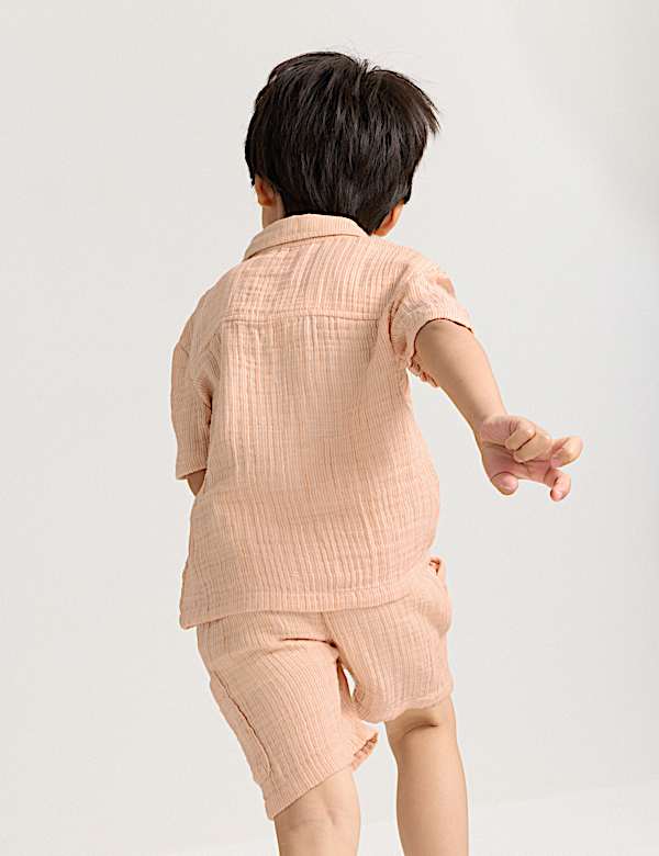 2 Piece Pure Cotton Striped Popover Outfit (2-8 Yrs)
