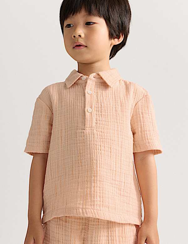 2 Piece Pure Cotton Striped Popover Outfit (2-8 Yrs)