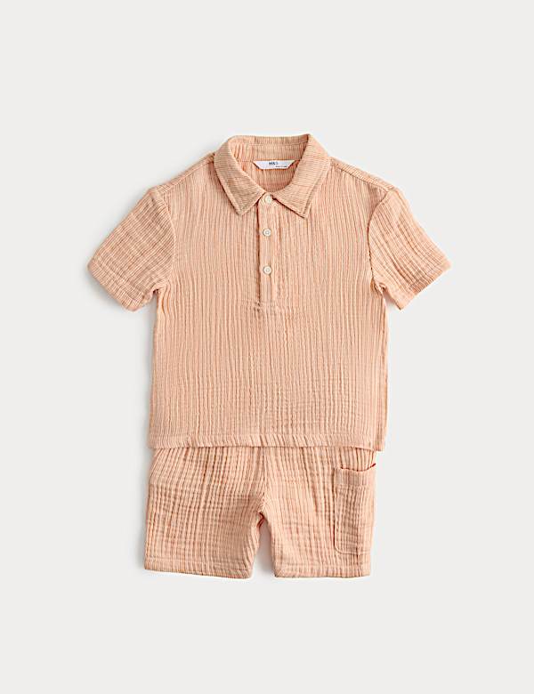 2 Piece Pure Cotton Striped Popover Outfit (2-8 Yrs)