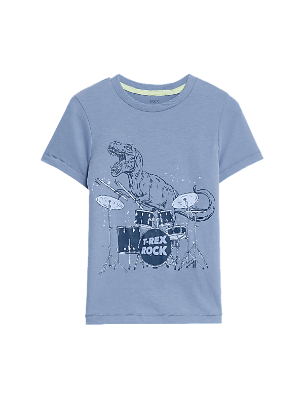 Pure Cotton Dinosaur T-Shirt (2 - 8 Yrs)