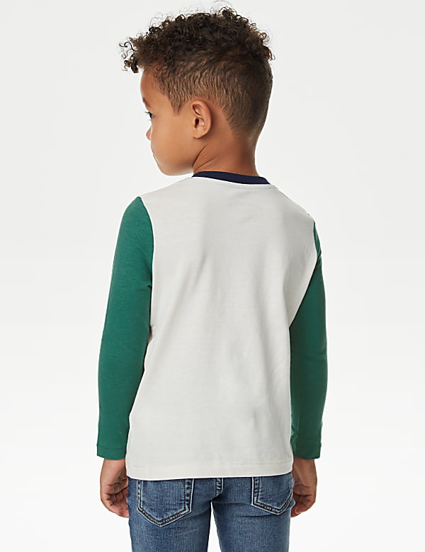 2pk Cotton Rich Colourblock Tops (2-8 Yrs)