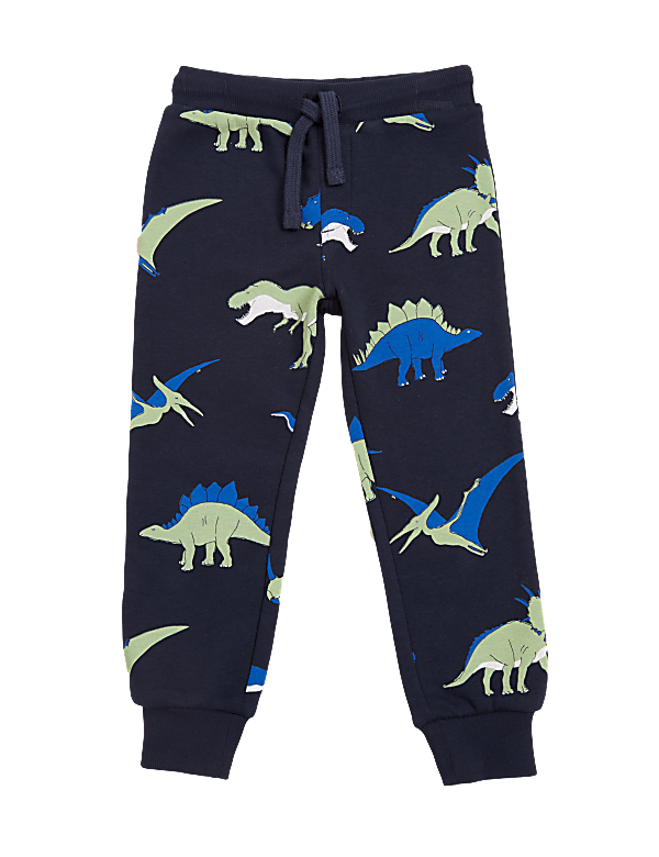 Organic Cotton Neon Dinosaur Joggers (2-7 Yrs)