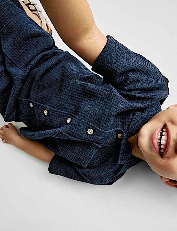 2pc Pure Cotton Waffle Shirt and Short Set (2-8 Yrs)