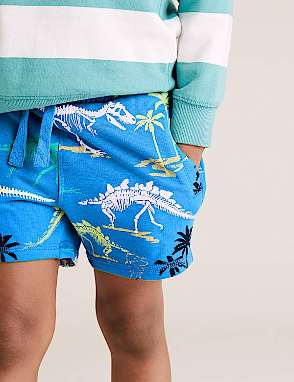 Organic Cotton Dinosaur Skeleton Shorts
