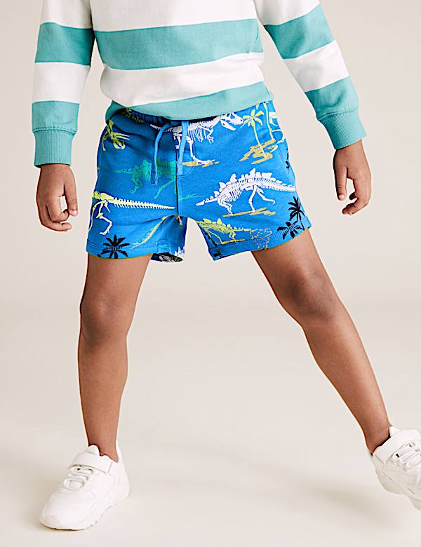 Organic Cotton Dinosaur Skeleton Shorts