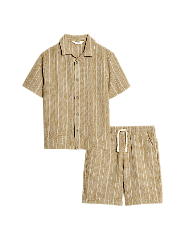 2pc Pure Cotton Shirt & Shorts Outfit (2-8 Yrs)