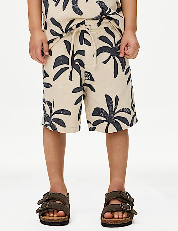 2pc Pure Cotton Palm T-shirt and Shorts Set (2-8 Yrs)