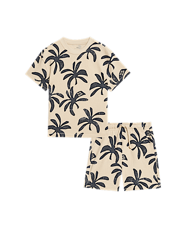 2pc Pure Cotton Palm T-shirt and Shorts Set (2-8 Yrs)