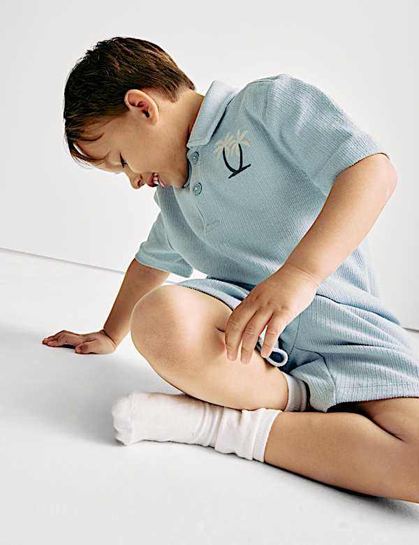 2-teiliges Outfit mit aufgesticktem Palmenmotiv (2&ndash;8 Jahre) - DE