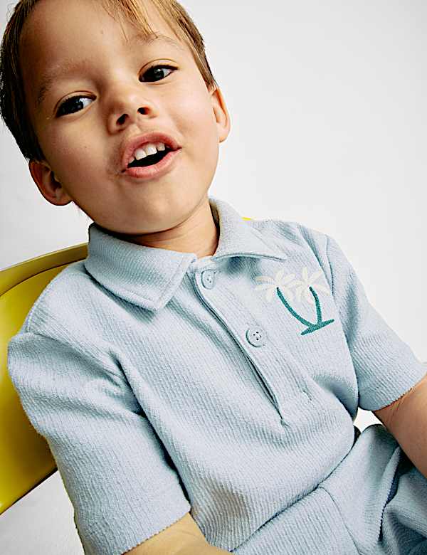 2-teiliges Outfit mit aufgesticktem Palmenmotiv (2&ndash;8 Jahre) - DE