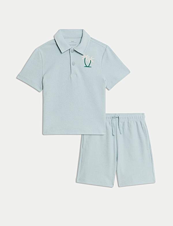 2-teiliges Outfit mit aufgesticktem Palmenmotiv (2&ndash;8 Jahre) - DE