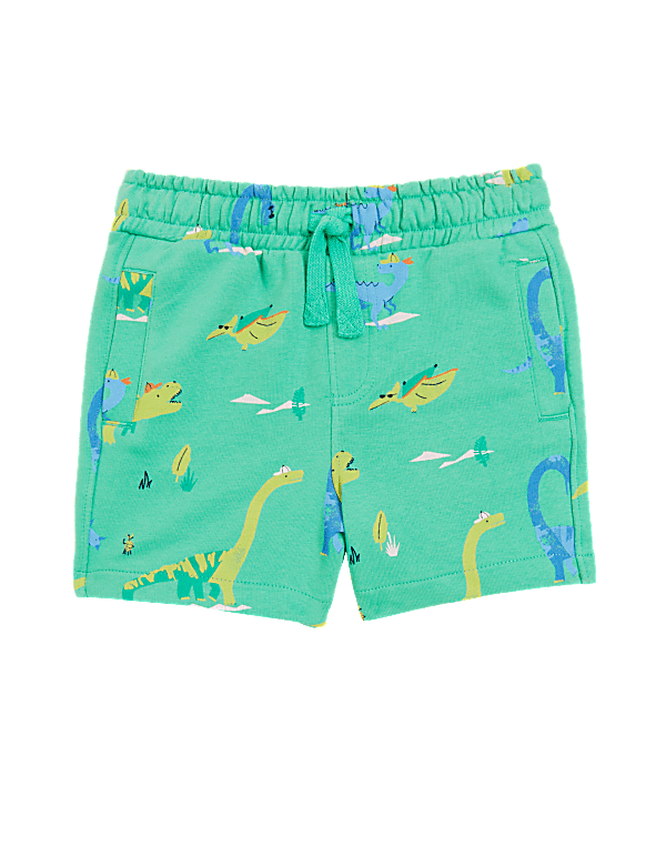 Cotton Rich Dinosaur Print Shorts (2-7 Yrs)