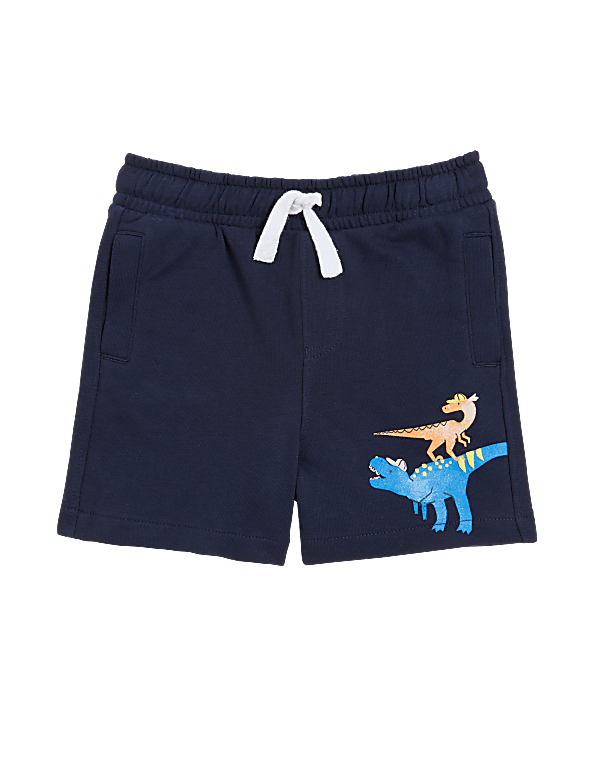 Cotton Rich Dinosaur Shorts (2-7 Yrs)