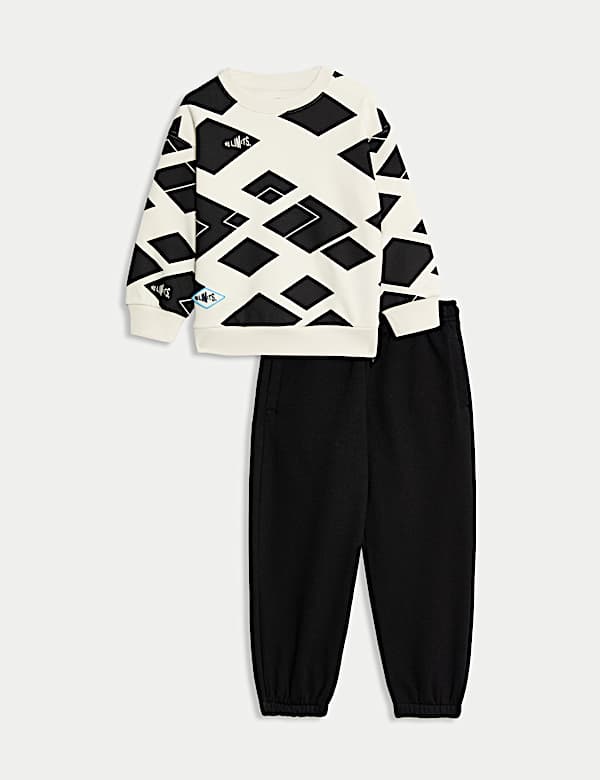 Cotton Rich Graphic Top & Bottom Outfit (2-8 Yrs) - CA