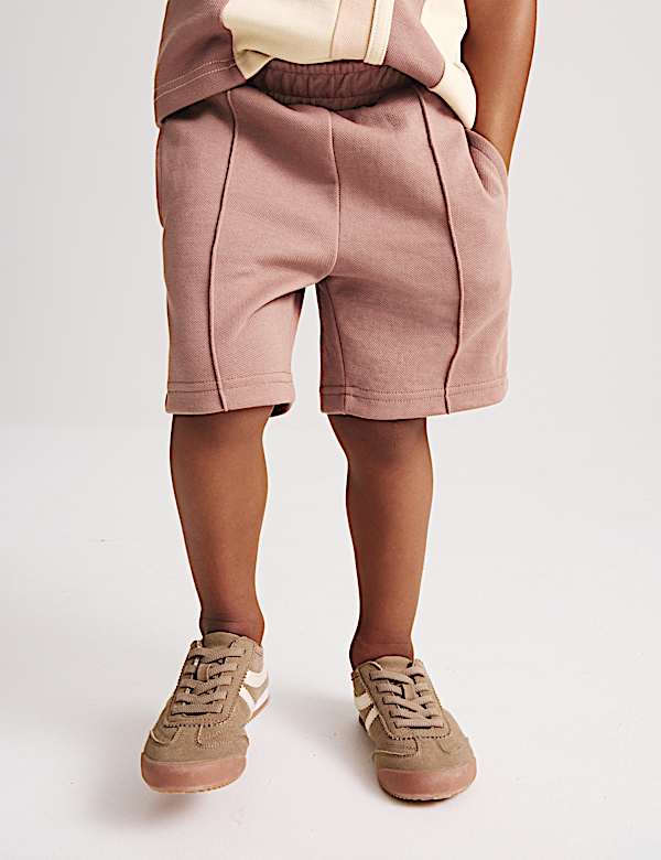 2pc Cotton Blend Pique Colour Block Polo Outfit (1-8 Yrs) - US