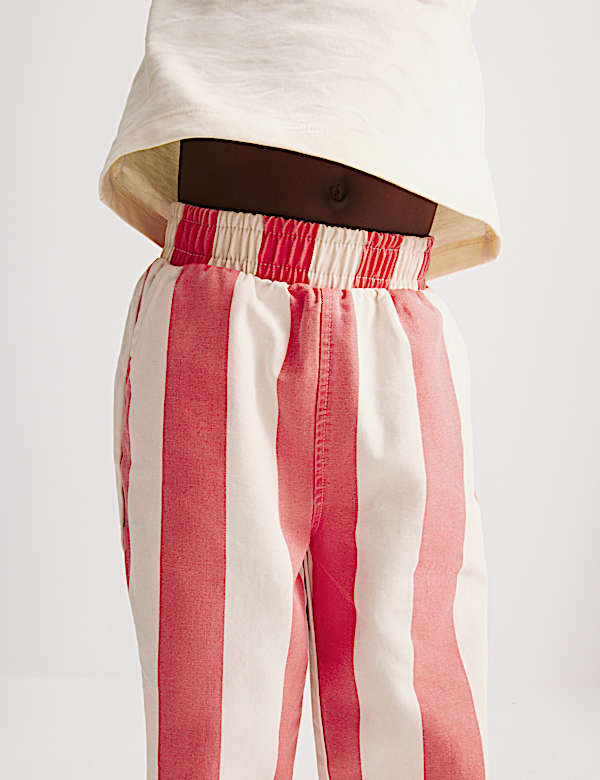 2 Piece Pure Cotton T-Shirt & Striped Trousers Outfit (2-8 Years) - SK