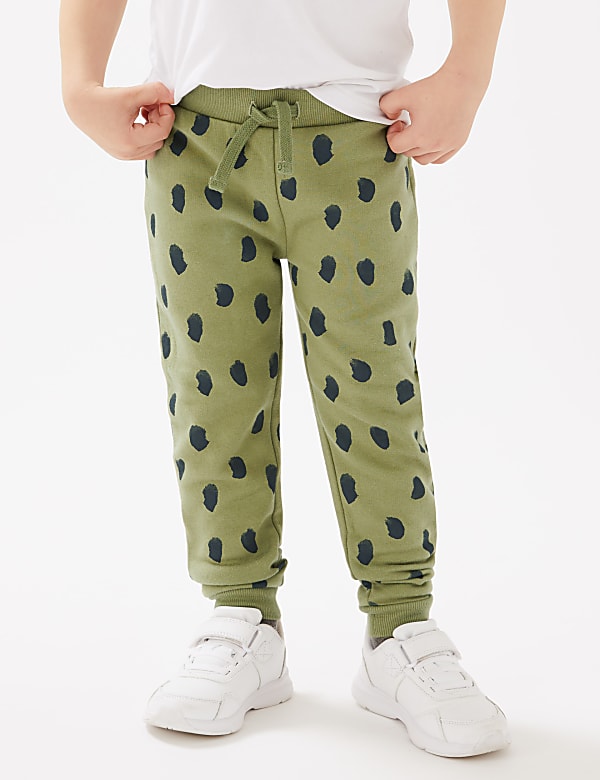 Cotton Rich Dash Print Joggers (2-7 Yrs)