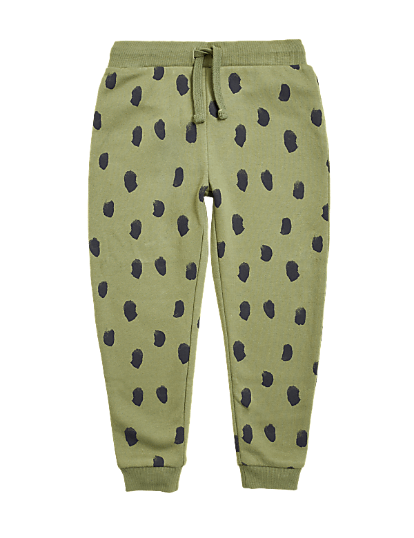 Cotton Rich Dash Print Joggers (2-7 Yrs)