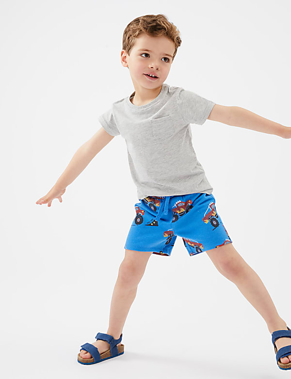 Cotton Rich Monster Truck Print Shorts (2-7 Yrs)
