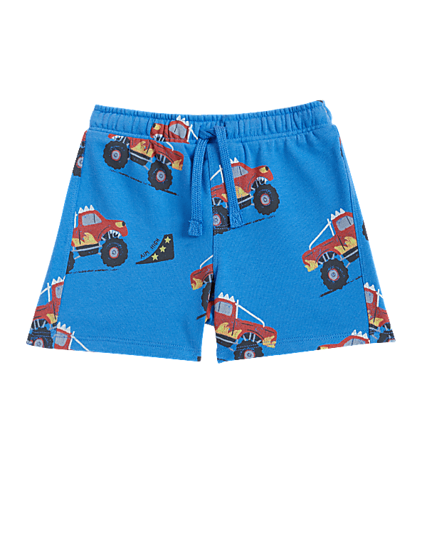 Cotton Rich Monster Truck Print Shorts (2-7 Yrs)