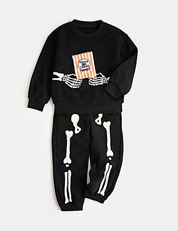 Cotton Rich Skeleton Top & Bottom Outfit (2-8 Yrs)