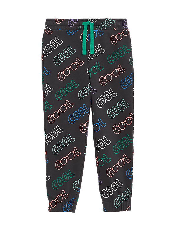 Cotton Rich Cool Slogan Joggers (2-8 Yrs)