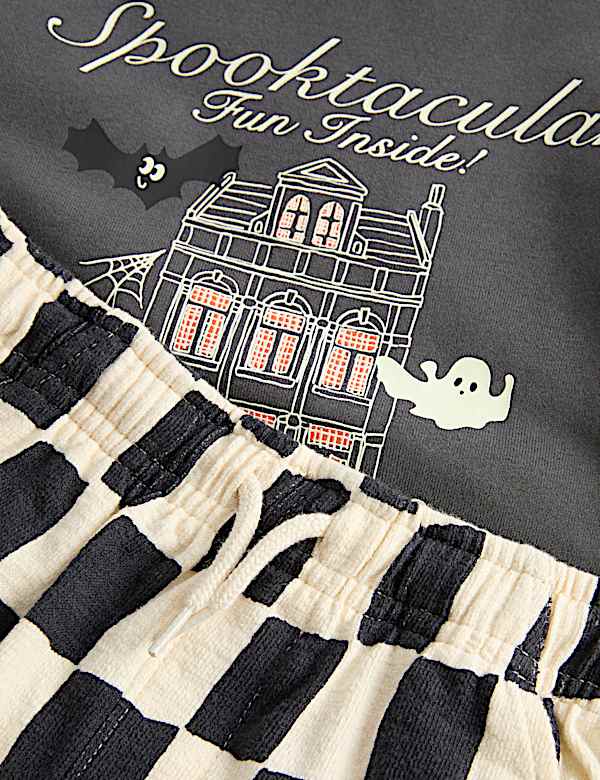 Pakaian Atasan & Bawahan Bahan Katun Berpola Halloween (2-8 Tahun) - ID