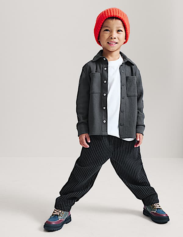 2pc Cotton Rich Waffle Shirt Outfit (2-8 Yrs) - AU