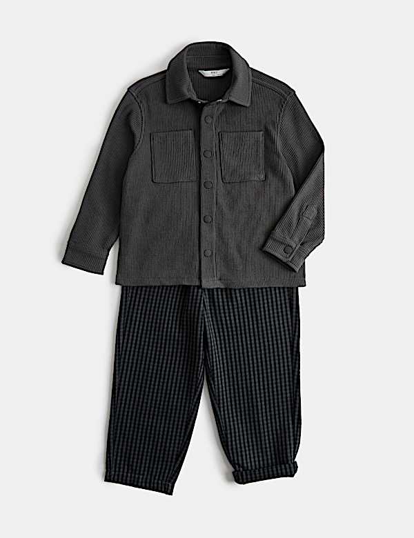 2pc Cotton Rich Waffle Shirt Outfit (2-8 Yrs) - AU