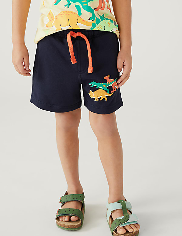 Cotton Rich Dinosaur Shorts
