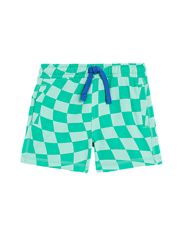 Cotton Rich Checkerboard Shorts