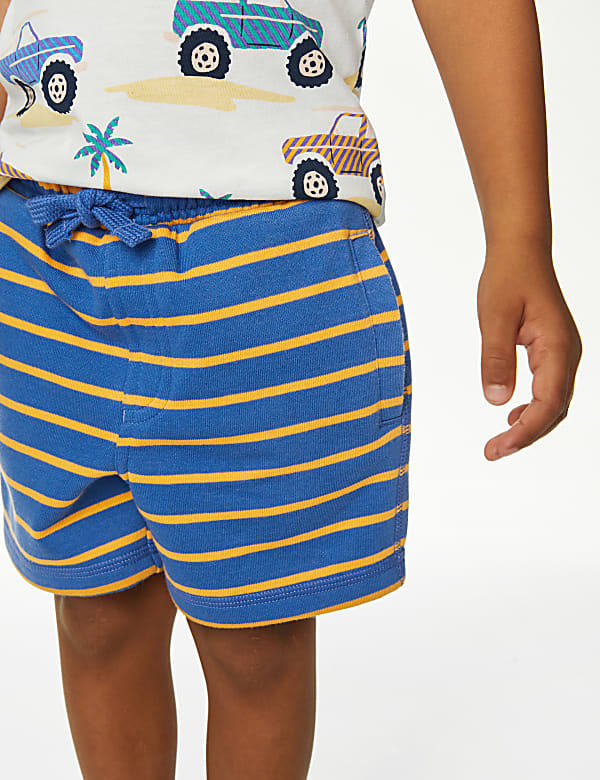 Cotton Rich Striped Shorts