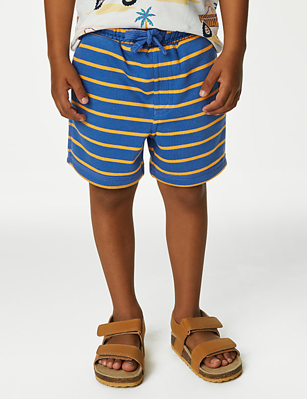 Cotton Rich Striped Shorts