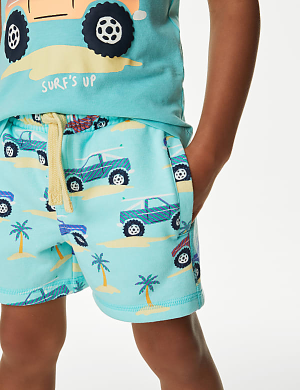 Cotton Rich Beach Buggy Print Shorts