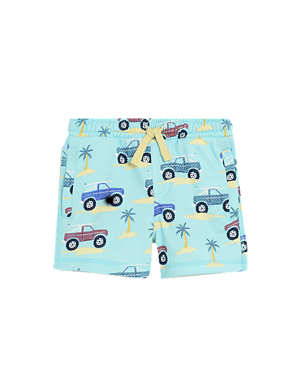 Cotton Rich Beach Buggy Print Shorts