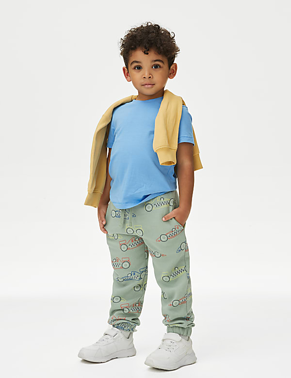 Cotton Rich Racing Car Joggers (2-8 Yrs) - GR