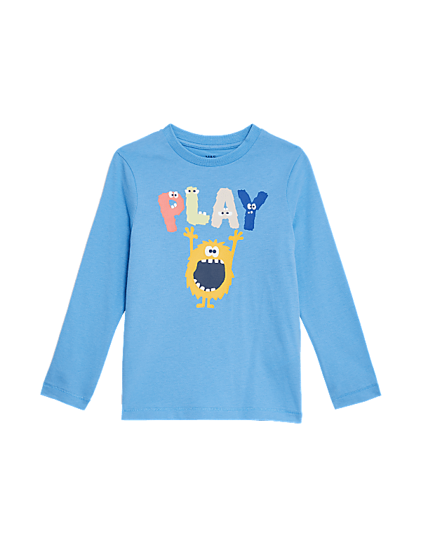 Pure Cotton Monster Play Print Top (2-8 Yrs)