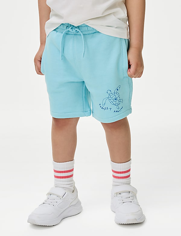 Cotton Rich Elasticated Waist Shorts (2-8 Yrs)